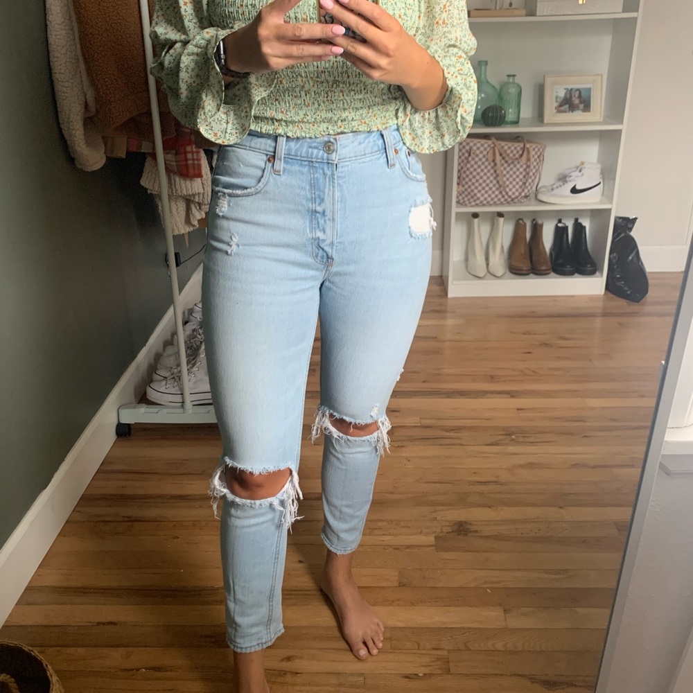 A&F High Rise Skinny Jeans